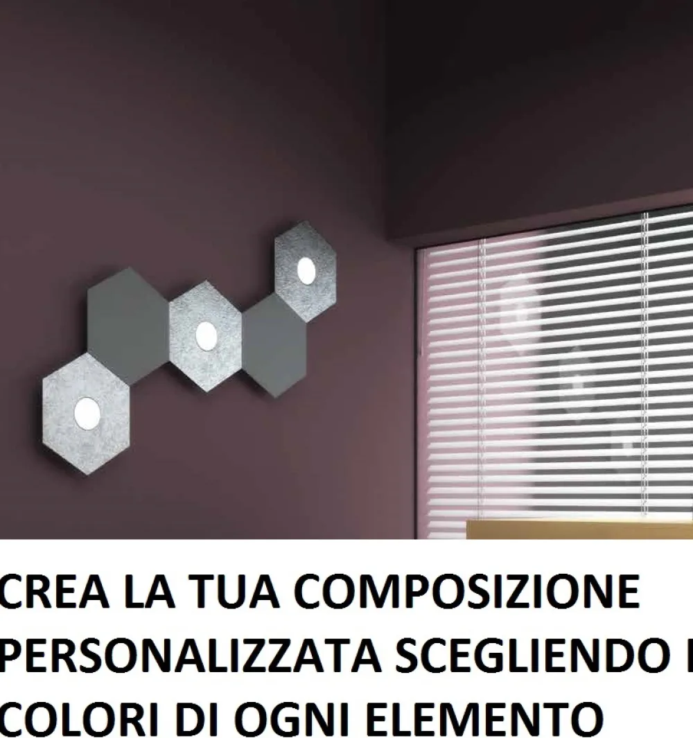 Accessori-Top Light Placca esagonale decorativa metallo foglia rame per plafoniera hexagon