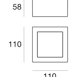 Plafoniere Moderne-Linea Light Plafone bianco box sq led 7w 4000k