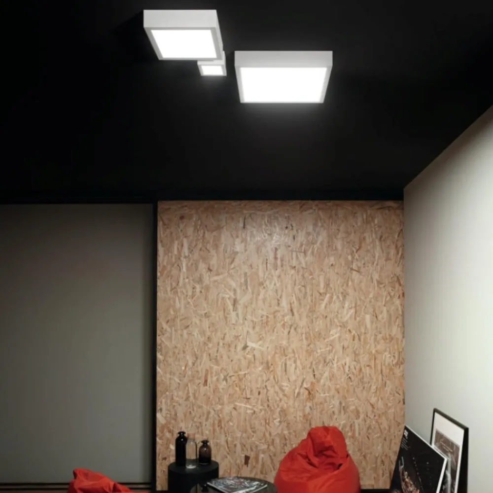 Plafoniere Moderne-Linea Light Plafone bianco box sq led 7w 4000k