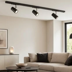 Illuminazione A Binario-Selezionato da Mazzolaluce Plafoniera a binario nero 3 spot led orientabili monofase fp