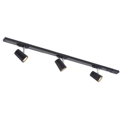 Illuminazione A Binario-Selezionato da Mazzolaluce Plafoniera a binario nero 3 spot led orientabili monofase fp