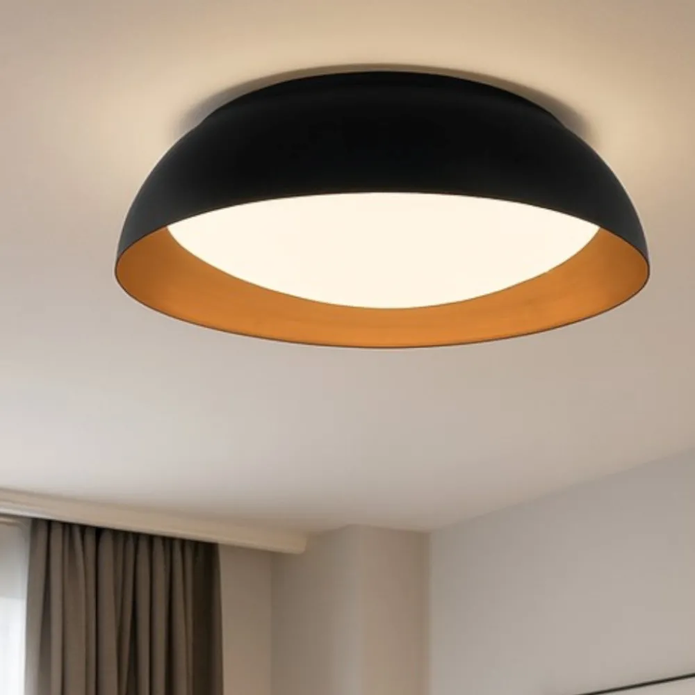 Plafoniere Moderne-Selezionato da Mazzolaluce Plafoniera a cupola nero rame per sala da pranzo