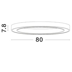 Lampadari Moderni-Selezionato da Mazzolaluce Plafoniera ad anello led 3000k dimmerabile oro 80cm