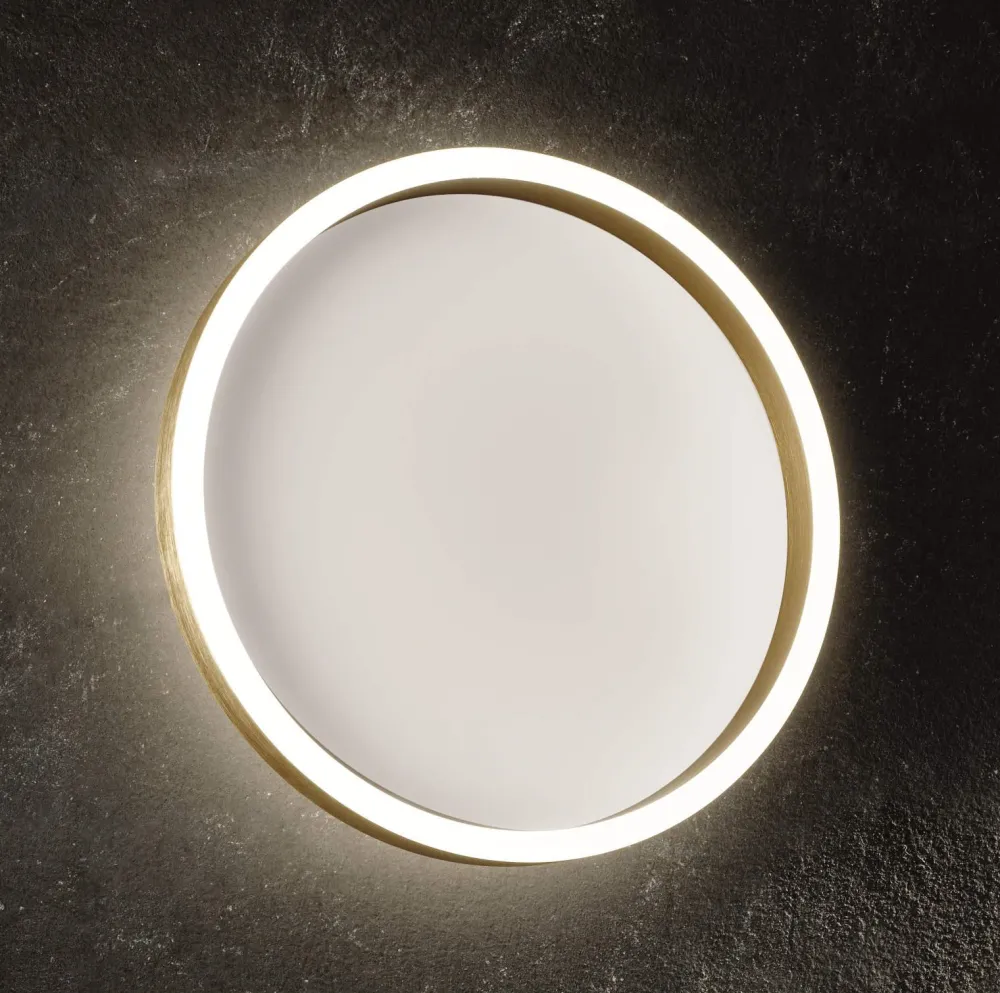 Plafoniere Moderne-Gea Luce Plafoniera aela oro led 72w 3000k 4000k rotonda