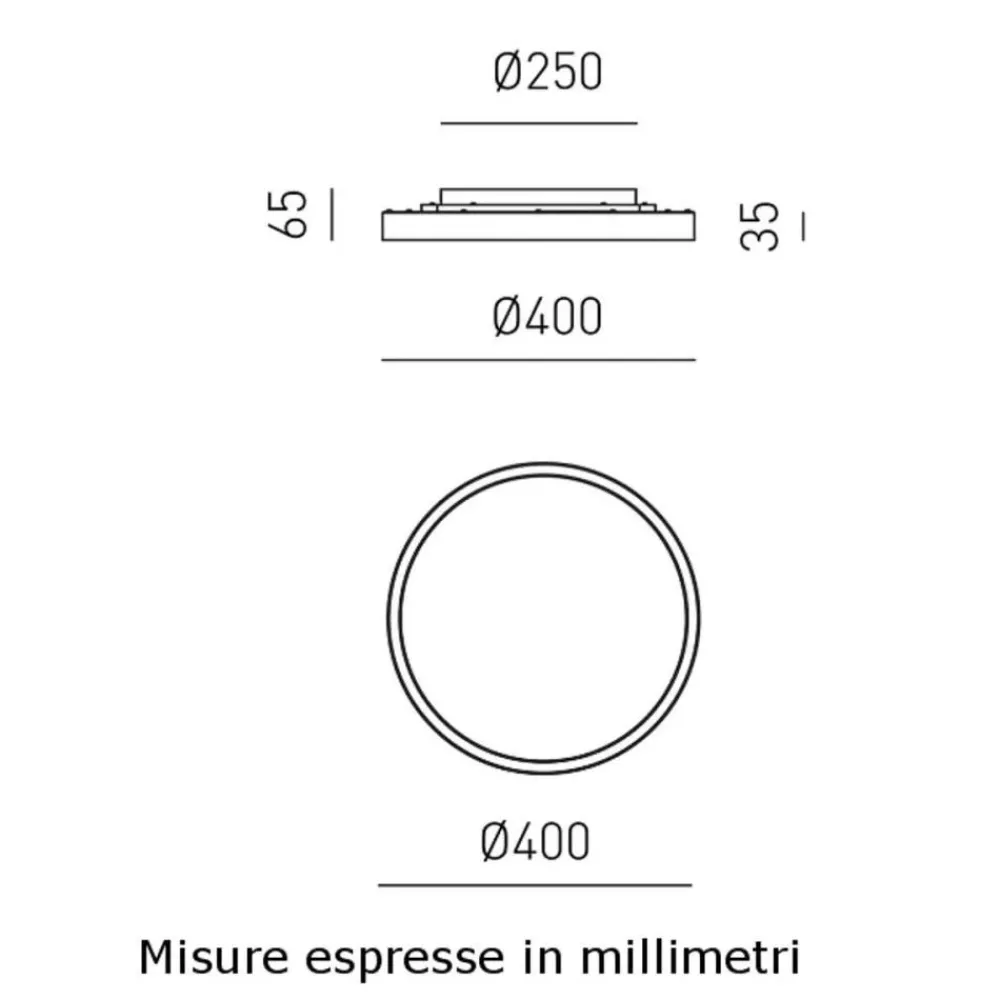 Plafoniere Moderne-Gea Luce Plafoniera aela p-p nera per cucina moderna 36w 3000k 4000k