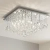 Plafoniere Moderne-Affralux Plafoniera isyluce quadrata cristalli per salotto