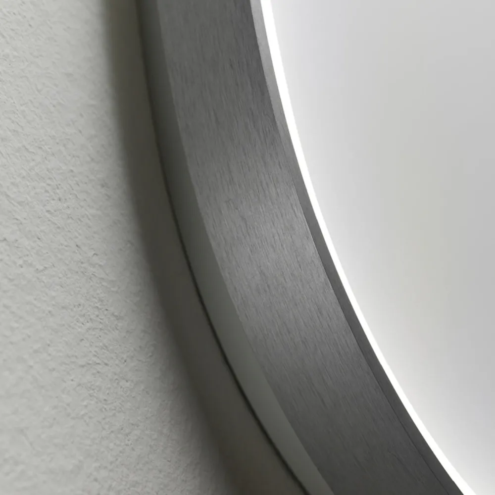 Plafoniere Moderne-Vivida International Plafoniera a led vivida lifering titanio 48w 3000k 4000k dimmerabile