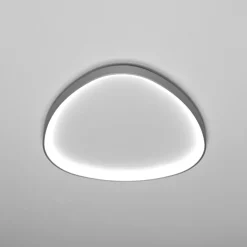 Plafoniere Moderne-Vivida International Plafoniera a led vivida lifering titanio 48w 3000k 4000k dimmerabile