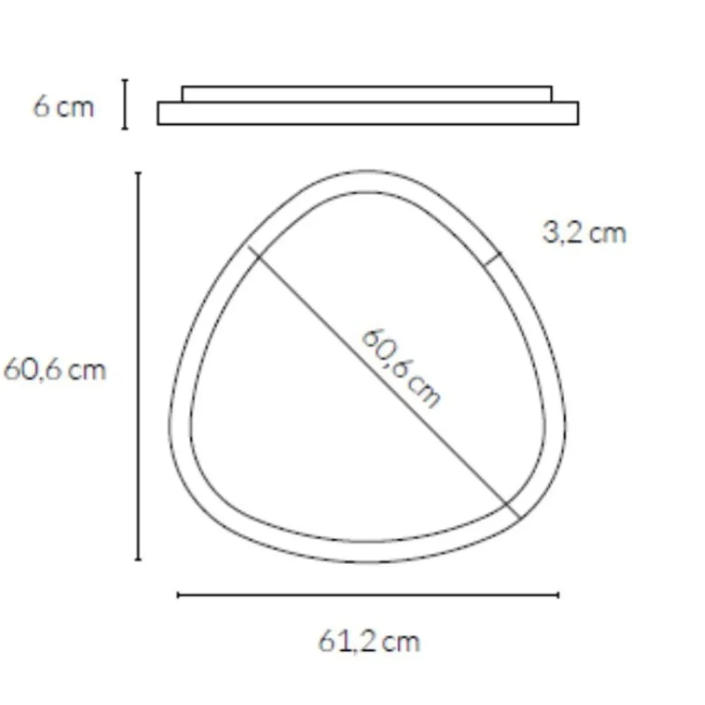 Plafoniere Moderne-Vivida International Plafoniera a led vivida lifering titanio 48w 3000k 4000k dimmerabile