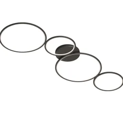 Plafoniere Moderne-Selezionato da Mazzolaluce Plafoniera a led 37w 3000k moderna nera dimmerabile per soggiorno