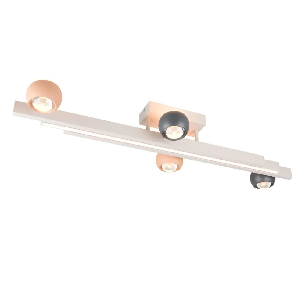 Plafoniere Moderne-Selezionato da Mazzolaluce Plafoniera allungabile moderna per soggiorno led 2300k-4000k con telecomando