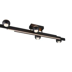 Plafoniere Moderne-Selezionato da Mazzolaluce Plafoniera allungabile nera led 2700k-6500k luci orientabili con telecomando