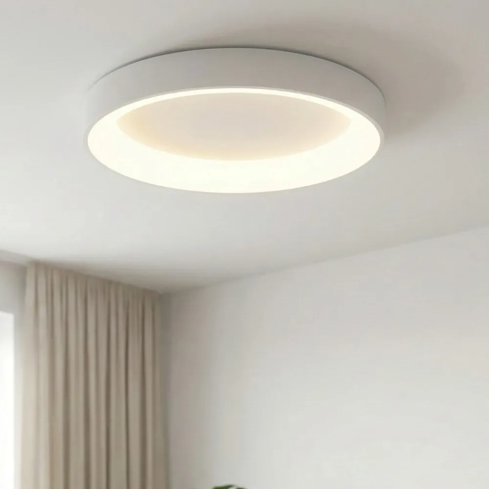 Plafoniere Moderne-Selezionato da Mazzolaluce Plafoniera anello bianca 38cm led 30w 2700k-5000k con telecomando app