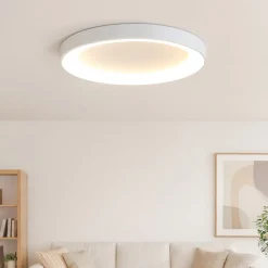 Plafoniere Moderne-Selezionato da Mazzolaluce Plafoniera anello bianco 90cm led 90w 2700k-5000k con telecomando