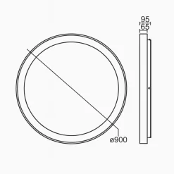 Plafoniere Moderne-Selezionato da Mazzolaluce Plafoniera anello bianco 90cm led 90w 2700k-5000k con telecomando