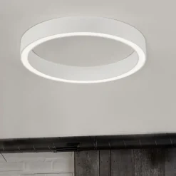 Plafoniere Moderne-Selezionato da Mazzolaluce Plafoniera anello bianco led 3000k dimmerabile 60 cm