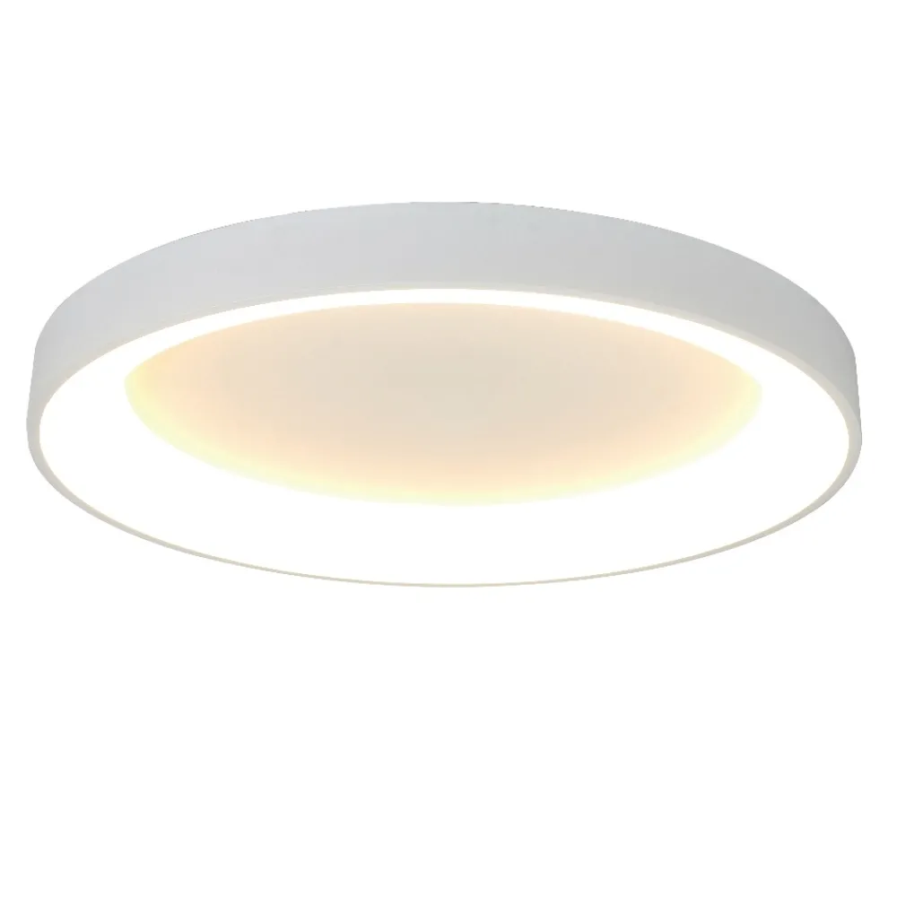 Plafoniere Moderne-Selezionato da Mazzolaluce Plafoniera anello 65cm bianco led 60w 2700k-5000k con telecomando app
