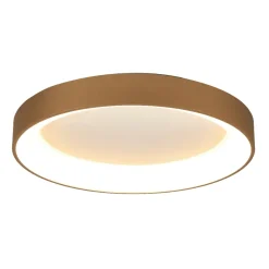 Plafoniere Moderne-Selezionato da Mazzolaluce Plafoniera anello oro 90cm led 75w 2700k-5000k con telecomando