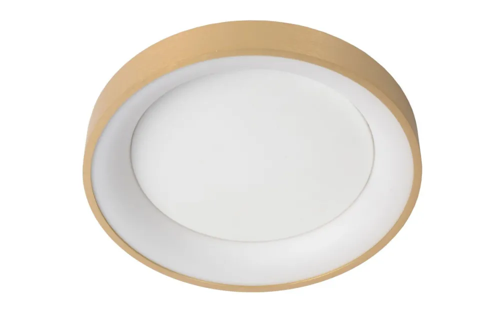 Plafoniere Moderne-Selezionato da Mazzolaluce Plafoniera anello oro moderna led 20w 2700k dimmerabile