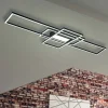 Plafoniere Moderne-Selezionato da Mazzolaluce Plafoniera antracite moderna led da 3000k a 6500k cont elecomando per soggiorno