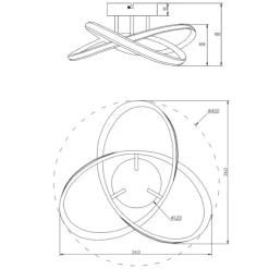Plafoniere Moderne-Selezionato da Mazzolaluce Plafoniera atomo led 4000k per soggiorno