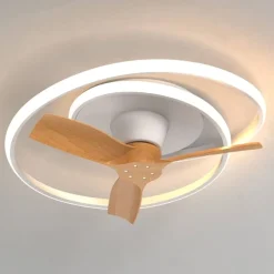 Ventilatori Da Soffitto-Selezionato da Mazzolaluce Plafoniera a ventilatore con luce da soffitto pale di legno 20mq telecomando