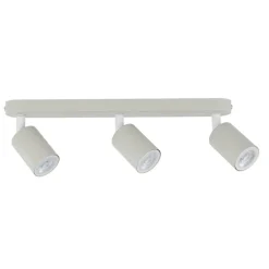 Plafoniere Moderne-Selezionato da Mazzolaluce Plafoniera beige con 3 faretti cilindri orientabili cucina moderna