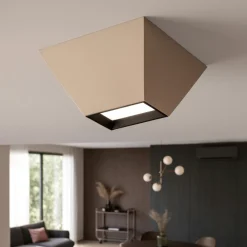Plafoniere Moderne-Selezionato da Mazzolaluce Plafoniera beige moderna led 3000k per ingresso corridoio
