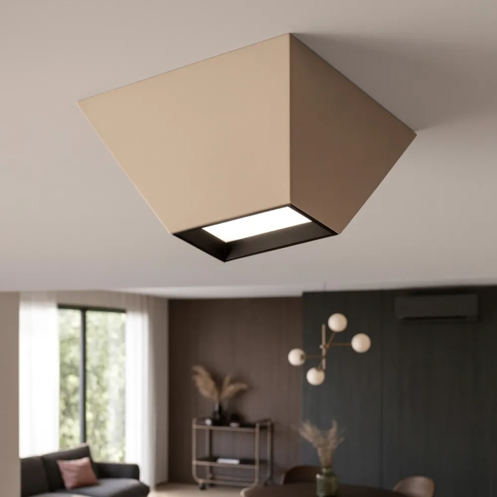 Plafoniere Moderne-Selezionato da Mazzolaluce Plafoniera beige moderna led 3000k per ingresso corridoio