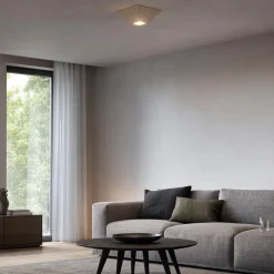 Plafoniere Moderne-Selezionato da Mazzolaluce Plafoniera beige moderna led 3000k per ingresso corridoio