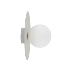 Plafoniere Moderne-Selezionato da Mazzolaluce Plafoniera beige sfera di vetro bianca moderna