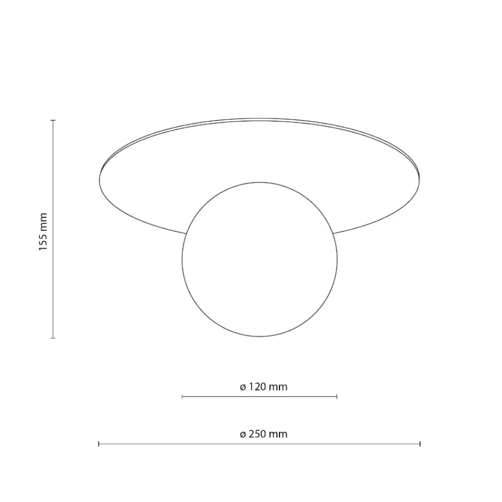 Plafoniere Moderne-Selezionato da Mazzolaluce Plafoniera beige sfera di vetro bianca moderna