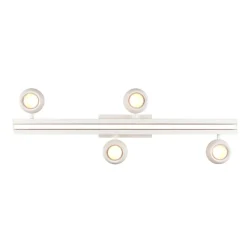 Plafoniere Moderne-Selezionato da Mazzolaluce Plafoniera bianca allungabile sfere orientabili led 2700k-65000k con telecomando