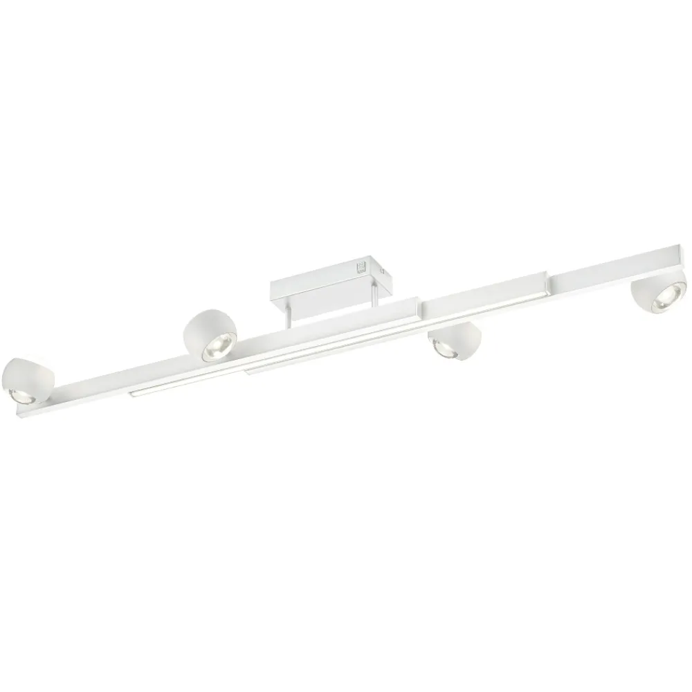 Plafoniere Moderne-Selezionato da Mazzolaluce Plafoniera bianca allungabile sfere orientabili led 2700k-65000k con telecomando
