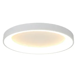 Plafoniere Moderne-Selezionato da Mazzolaluce Plafoniera bianca anello 78cm led 62w 2700k-5000k con telecomando