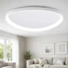 Plafoniere Moderne-Fabas Luce Plafoniera bianca 80cm quirk moderne led 75w 2700 3200k 4000k