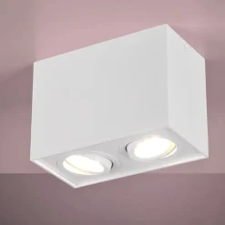 Plafoniere Moderne-Selezionato da Mazzolaluce Plafoniera bianca con faretti orientabili per cucina