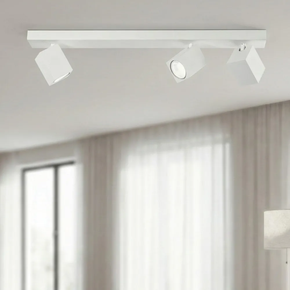 Plafoniere Moderne-Perenz Illuminazione Plafoniera bianca con 3 spot lampade orientabili oddy perenz