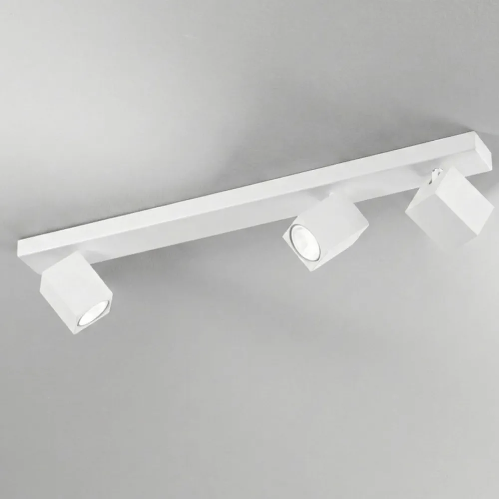 Plafoniere Moderne-Perenz Illuminazione Plafoniera bianca con 3 spot lampade orientabili oddy perenz