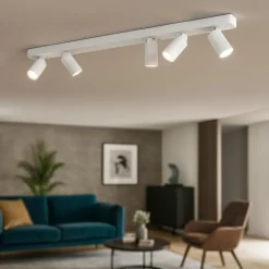 Plafoniere Moderne-Perenz Illuminazione Plafoniera bianca con 5 spot orientabili oddy