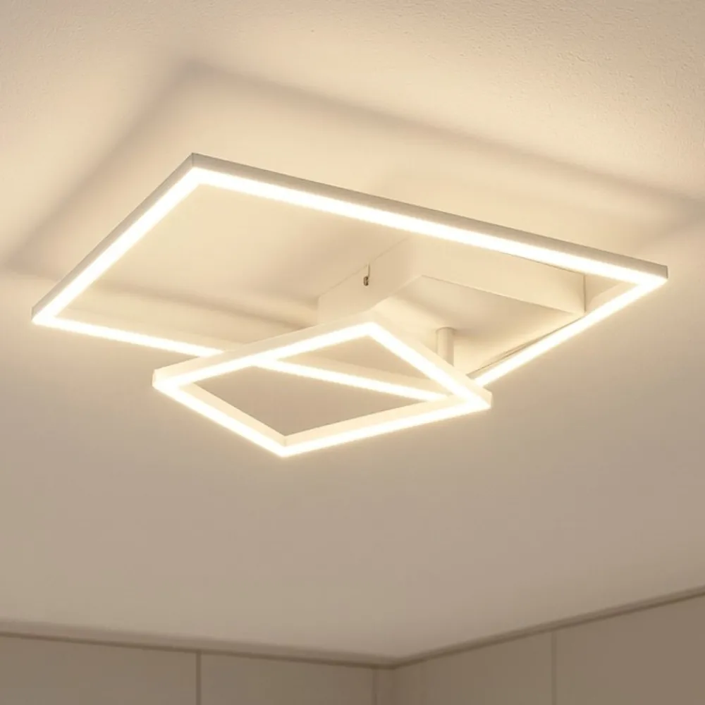 Plafoniere Moderne-Selezionato da Mazzolaluce Plafoniera bianca da cucina led 25w dimmerabile 4000k rettangolare