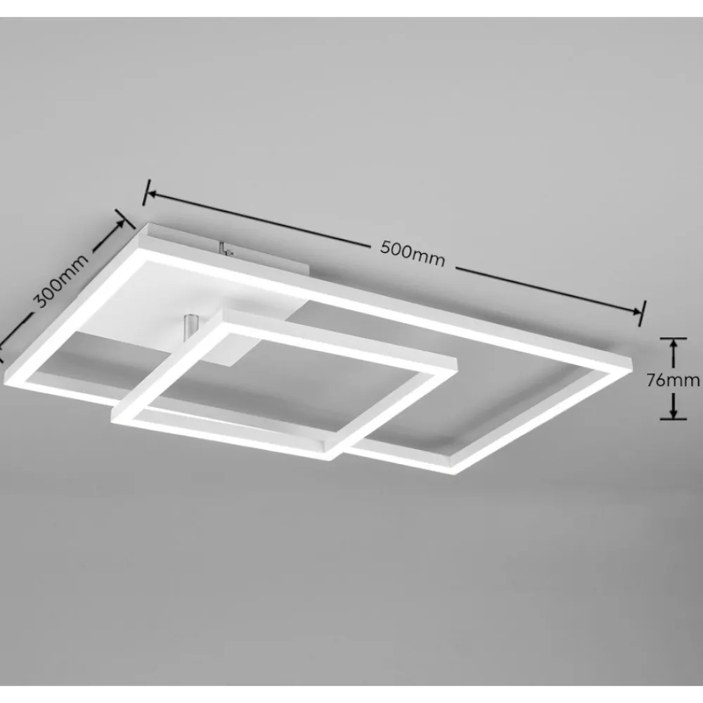 Plafoniere Moderne-Selezionato da Mazzolaluce Plafoniera bianca da cucina led 25w dimmerabile 4000k rettangolare