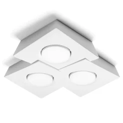 Plafoniere Moderne-Sforzin Illuminazione Plafoniera bianca da cucina moderna in gesso sforzin anchise
