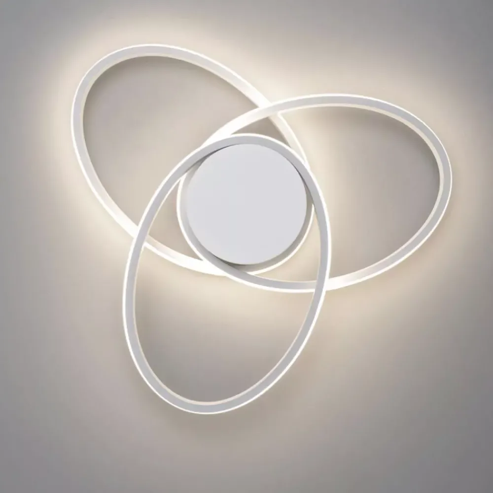 Plafoniere Moderne-Vivida International Plafoniera bianca design moderna led 33w 3000k