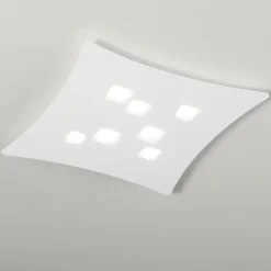 Plafoniere Moderne-Gea Luce Plafoniera bianca design moderna isotta