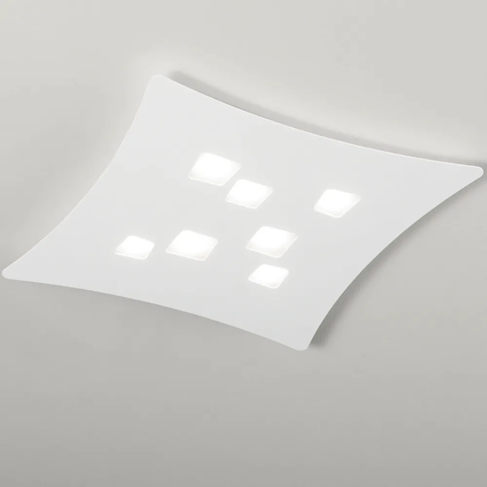 Plafoniere Moderne-Gea Luce Plafoniera bianca design moderna isotta