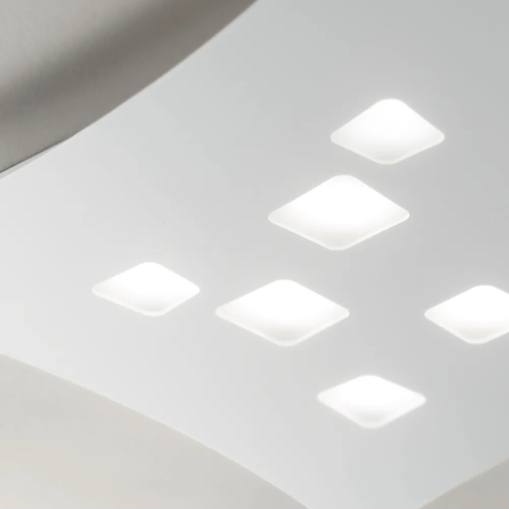 Plafoniere Moderne-Gea Luce Plafoniera bianca design moderna isotta