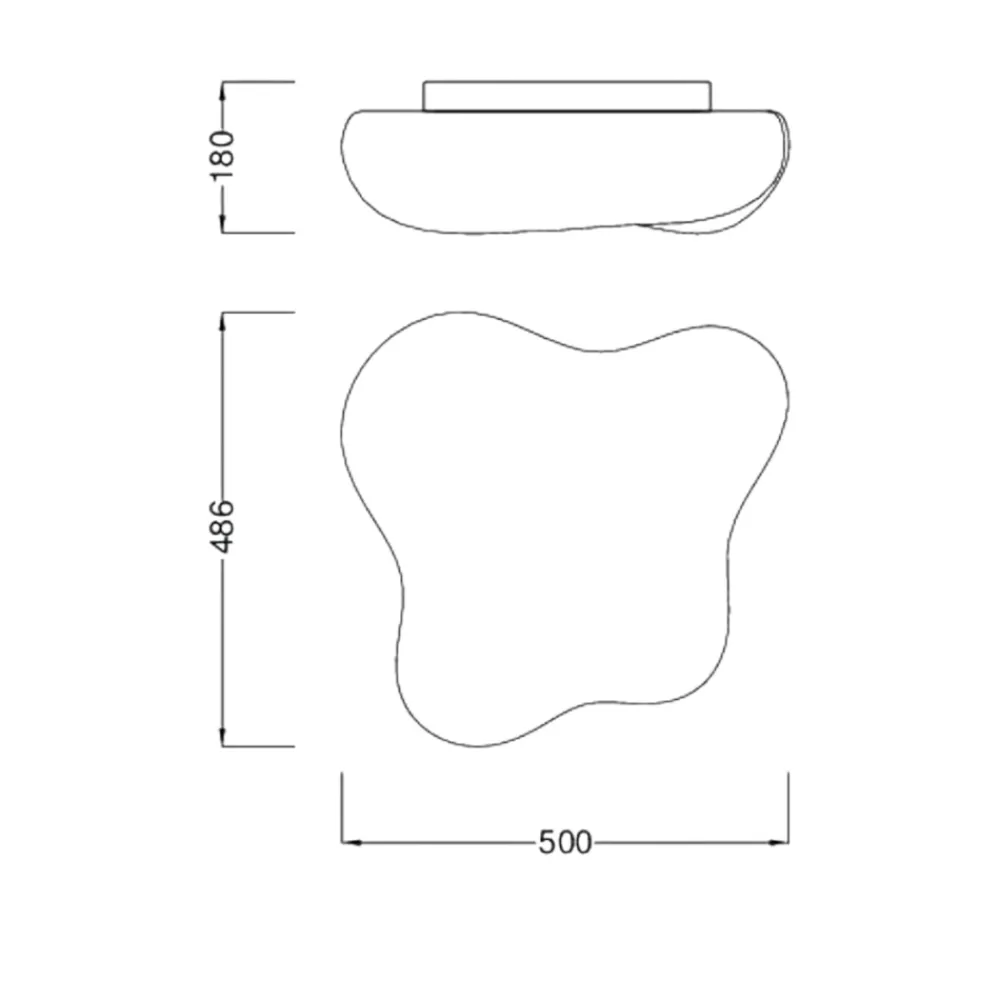 Plafoniere Moderne-Selezionato da Mazzolaluce Plafoniera bianca design nuvola per cameretta moderna