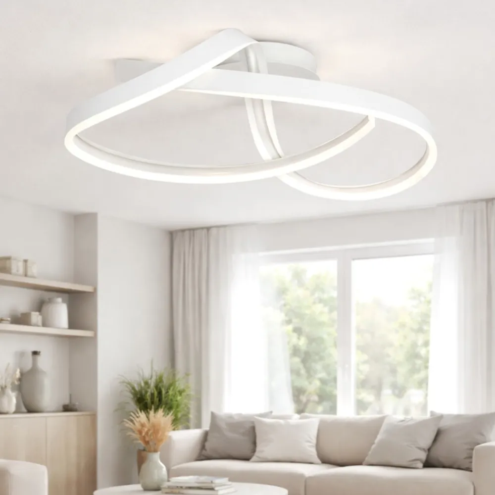 Plafoniere Moderne-Selezionato da Mazzolaluce Plafoniera bianca design per cucina moderna led 2700k 3000k 4000k
