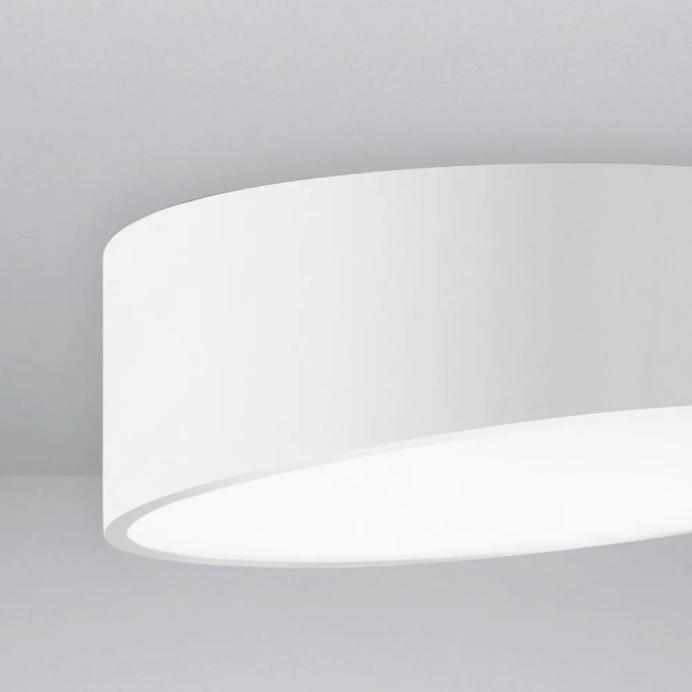 Plafoniere Moderne-Selezionato da Mazzolaluce Plafoniera bianca disegn moderna 50cm led per camera da letto